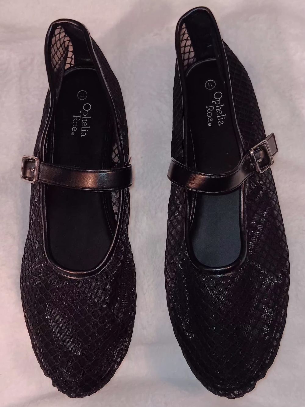 Black Ophelia Roe "Margot" Mesh Flats